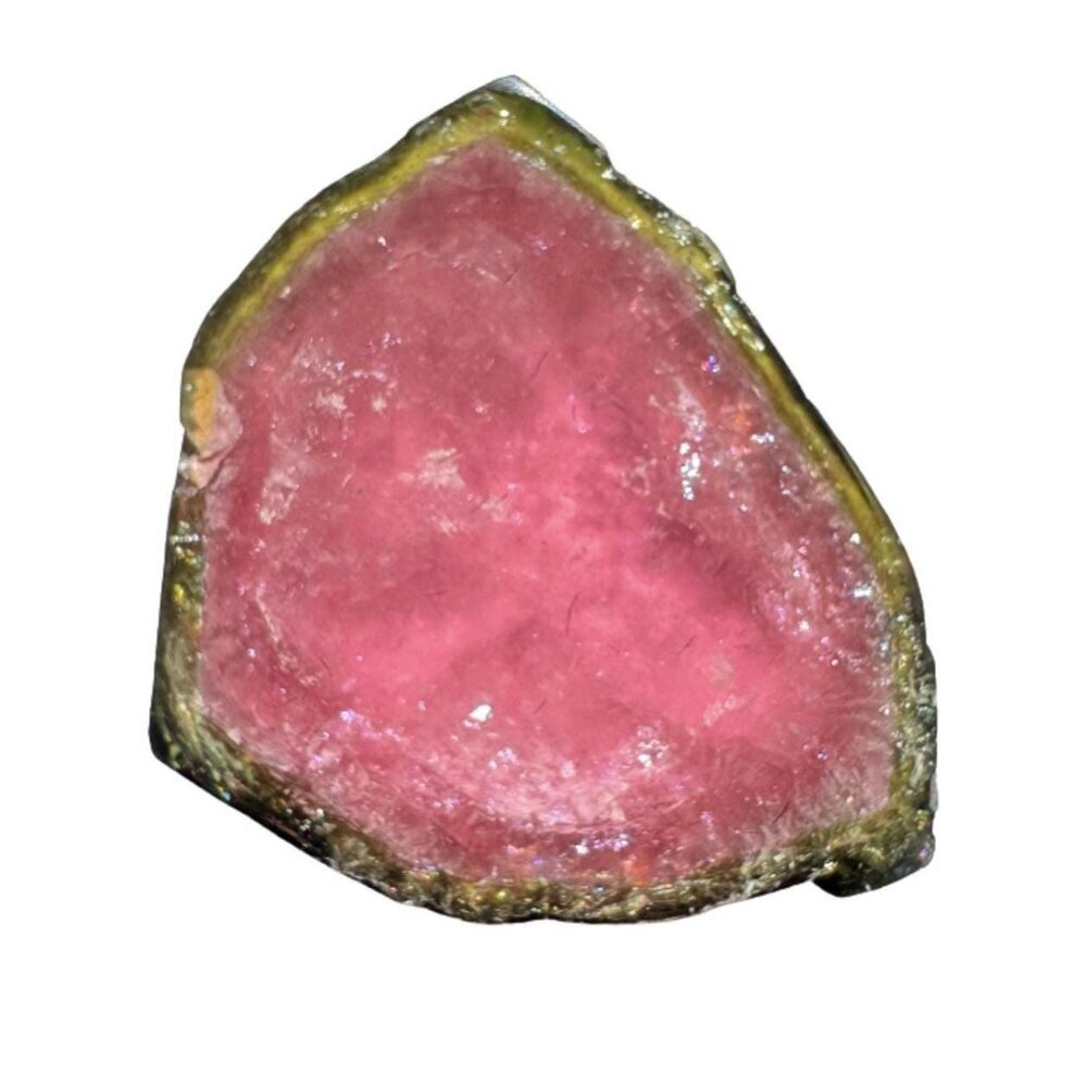 Watermelon Tourmaline Natural Crystal Slice Custom Cabochon Natural #8